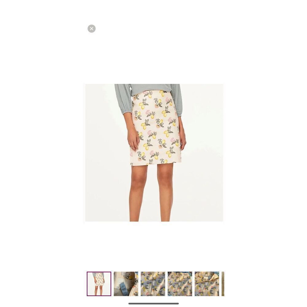 Loft Outlet textured cotton blend Beige Lemon Skirt size 14